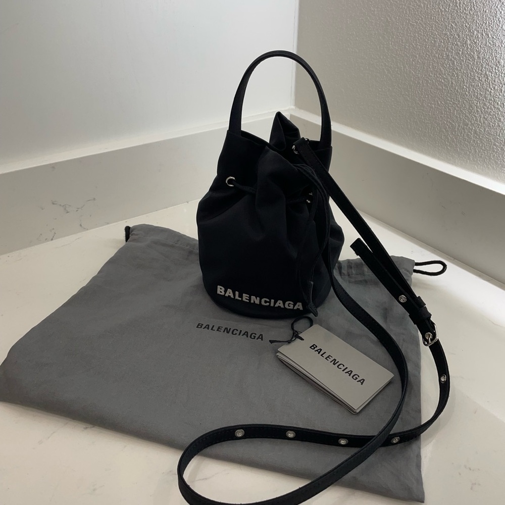 Balenciaga
Wheel XS nylon bucket bag